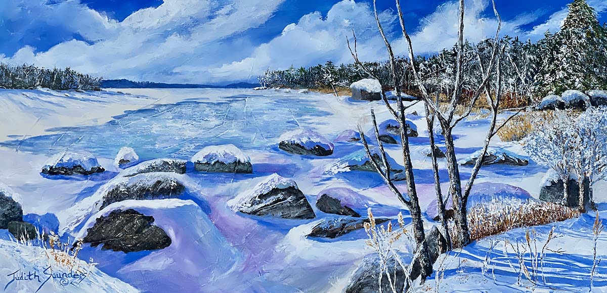 Rocks at North Lake in Winter